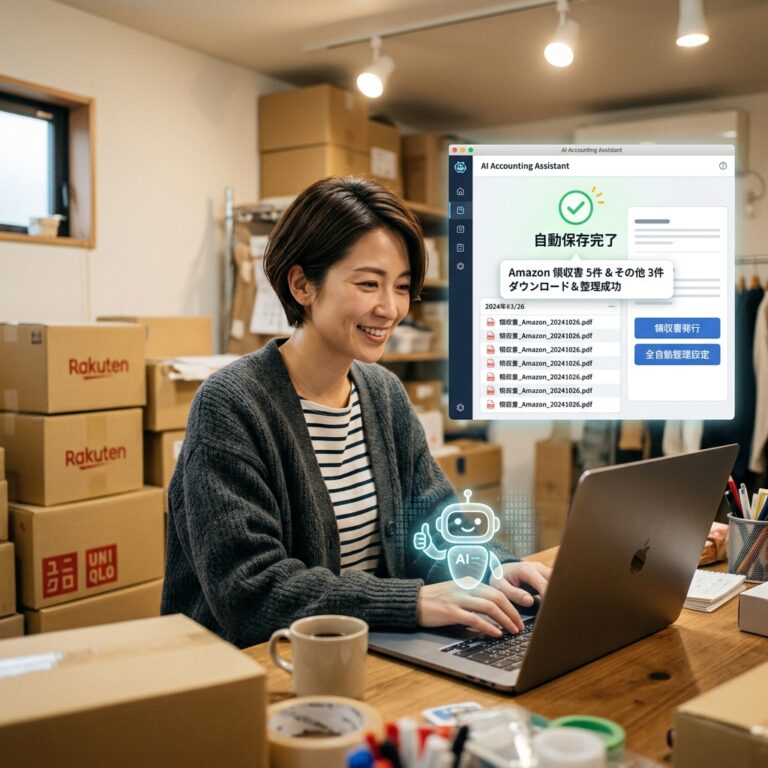 【事務・奥様向け】月末の領収書集めをAIに丸投げ。AmazonやモノタロウからPDFを自動回収。