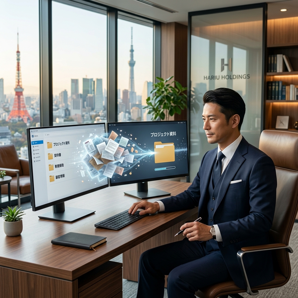 【経営者向け】デスクトップの「ゴミ屋敷」が1分で解消。AIが重要書類を種類別に爆速整理。