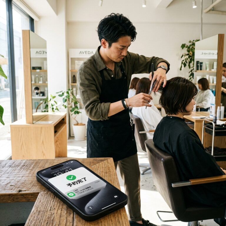 施術中の電話に出られない悩みを解消。AIがLINEで24時間、自動で予約を受け付け。